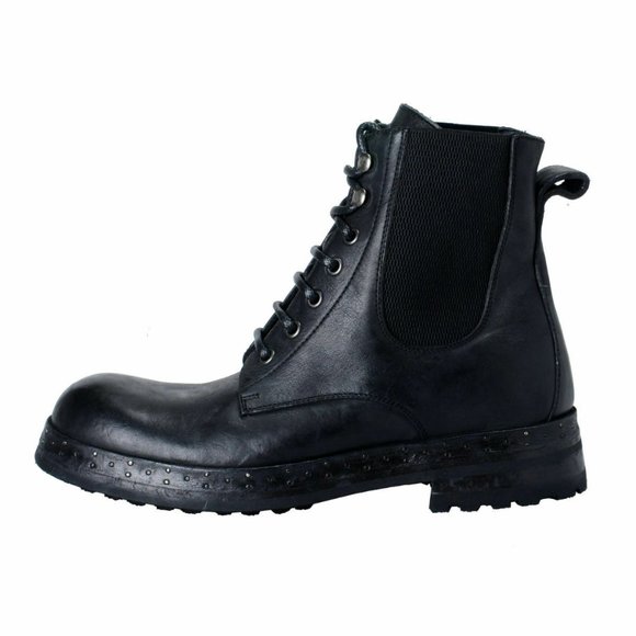 Dolce & Gabbana Men\'s Black Leather Military Boots main image 8